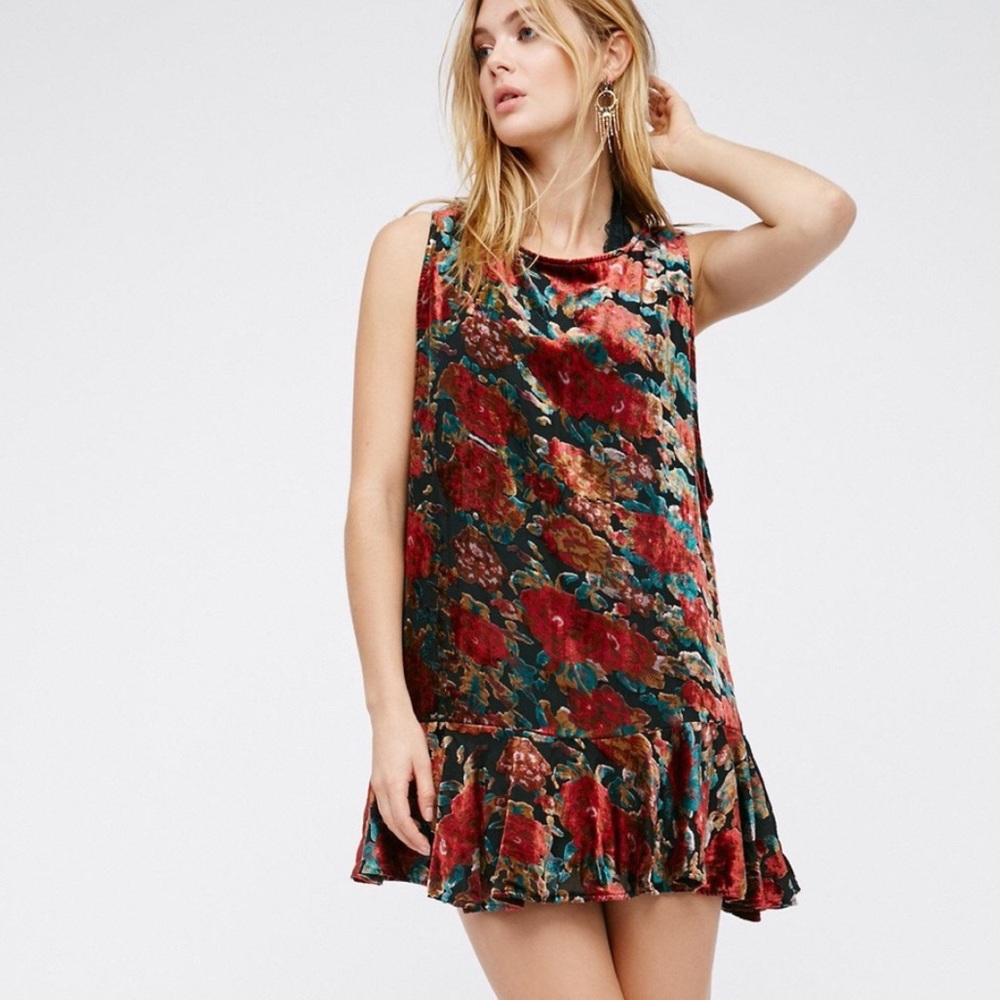 Free People Velvet Burnout Mini Dress